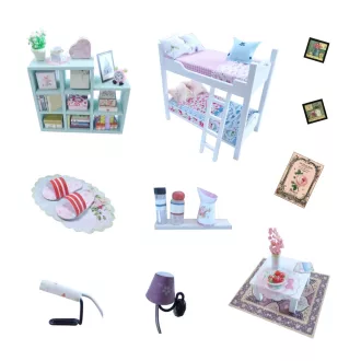 2Kids Toys - Babaház miniatúra Cheryl szobája - JátékManufaktúra