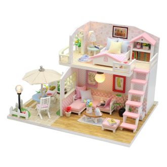 2Kids Toys - Babaház miniatúra Rózsaszín ház - JátékManufaktúra