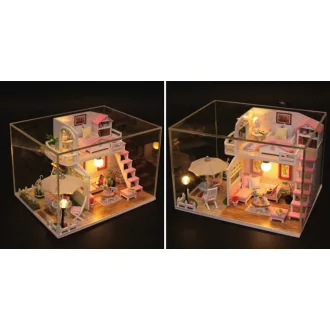 2Kids Toys - Babaház miniatúra Rózsaszín ház - JátékManufaktúra