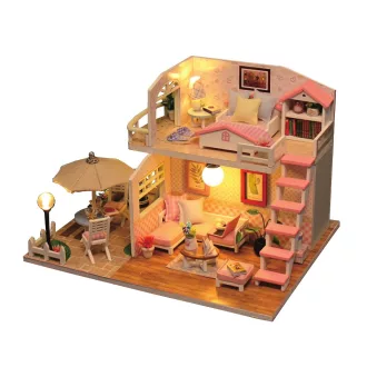 2Kids Toys - Babaház miniatúra Rózsaszín ház - JátékManufaktúra