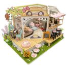 2Kids Toys - Babaház miniatúra Macskakávézó kerttel - JátékManufaktúra