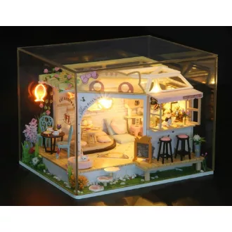 2Kids Toys - Babaház miniatúra Macskakávézó kerttel - JátékManufaktúra