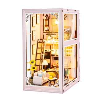 2KidsToys-3D könyvtámasz kirakó, Rózsaszín lakás - JátékManufaktúra