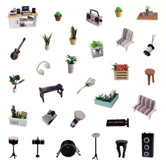2Kids Toys - Babaház miniatúra Zenestúdió - JátékManufaktúra