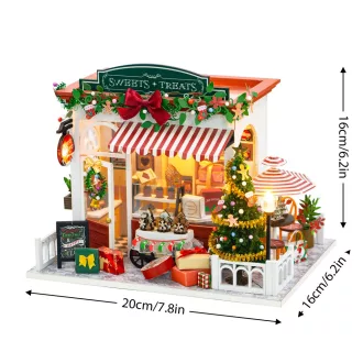 2Kids Toys - Babaház miniatúra Karácsonyi cukrászda - JátékManufaktúra