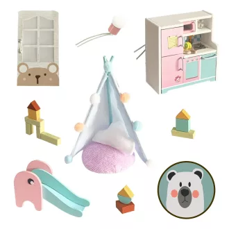 2Kids Toys - Babaház miniatúra Szivárványház - JátékManufaktúra