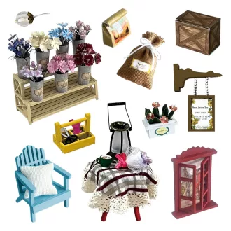 2Kids Toys - Babaház miniatúra Virágos pihenőszoba - JátékManufaktúra