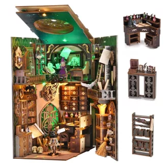 2Kids Toys - 3D kirakó könyvtámasz miniatűr házikó Boszorkány háza - JátékManufaktúra