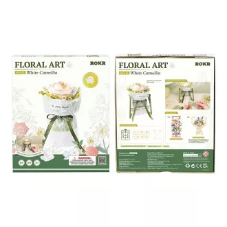 RoboTime - 3D fa készlet, Fehér kamélia - JátékManufaktúra