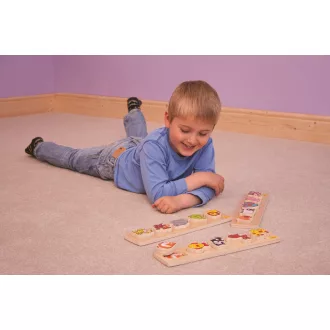 Bigjigs Baby - Fa formaberakó puzzle: Szafari - JátékManufaktúra