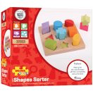 Bigjigs Baby - Fa építőkockák formák és színek - JátékManufaktúra