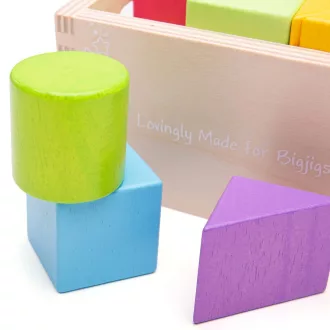Bigjigs Baby - Első fa építőkockáim, 17 db - JátékManufaktúra