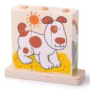 Bigjigs Baby - Rakosgató kockák állatok - JátékManufaktúra