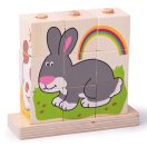 Bigjigs Baby - Rakosgató kockák állatok - JátékManufaktúra