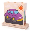 Bigjigs Baby - Rakosgató kockák járművek - JátékManufaktúra