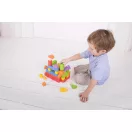 Bigjigs Baby - Fa építőkockák, színes készlet - JátékManufaktúra