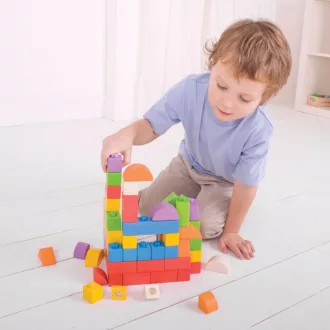 Bigjigs Baby - Fa építőkockák, alapkészlet - JátékManufaktúra