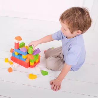 Bigjigs Baby - Fa építőkockák, alapkészlet - JátékManufaktúra