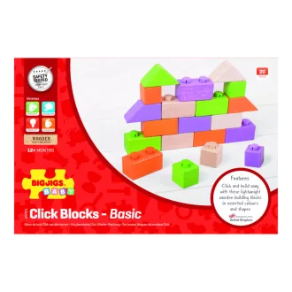 Bigjigs Baby - Fa építőkockák, alapkészlet - JátékManufaktúra