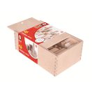 Bigjigs Baby - Fa építőkockák, natúr szett (100 db) - JátékManufaktúra