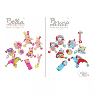 Bigjigs Baby - Textil motorikus golyó - Nyuszi Bella - JátékManufaktúra
