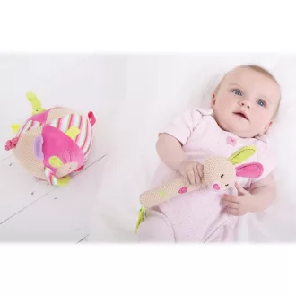 Bigjigs Baby - Textil motorikus golyó - Nyuszi Bella - JátékManufaktúra