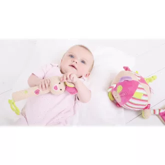 Bigjigs Baby - Textil motorikus golyó - Nyuszi Bella - JátékManufaktúra