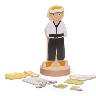 Bigjigs Toys - Mágneses öltöztetős puzzle Sport - JátékManufaktúra
