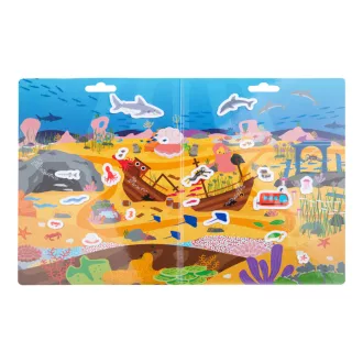 Bigjigs Toys - Újrahasználható matricák, Tengeri kaland - JátékManufaktúra