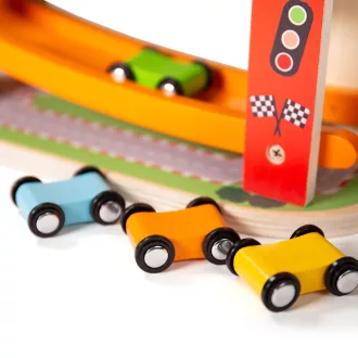 Bigjigs Toys - Fa autóversenypálya - JátékManufaktúra