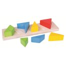 Bigjigs Toys - Beillesztős puzzle, Törtek háromszögek - JátékManufaktúra