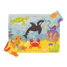 Bigjigs Toys - Fa puzzle tengeri világ - JátékManufaktúra