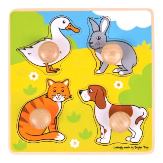 Bigjigs Toys - Formaberakó puzzle háziállatok - JátékManufaktúra