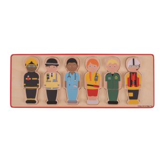 Bigjigs Toys - Formaberakó puzzle Mentőcsapat - JátékManufaktúra