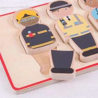 Bigjigs Toys - Formaberakó puzzle Mentőcsapat - JátékManufaktúra