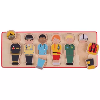 Bigjigs Toys - Formaberakó puzzle Mentőcsapat - JátékManufaktúra