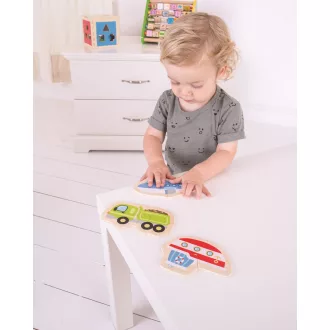 Bigjigs Toys - Könnyű puzzle, Közlekedési eszközök - JátékManufaktúra