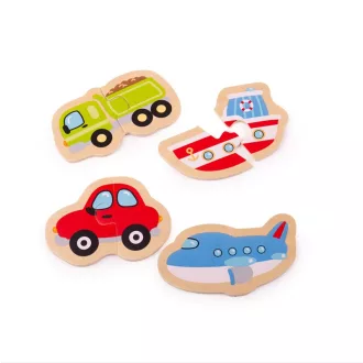 Bigjigs Toys - Könnyű puzzle, Közlekedési eszközök - JátékManufaktúra