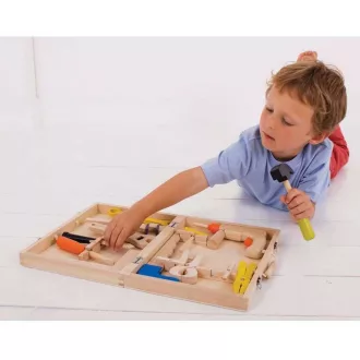 Bigjigs Toys - Fa szerszámos koffer - JátékManufaktúra