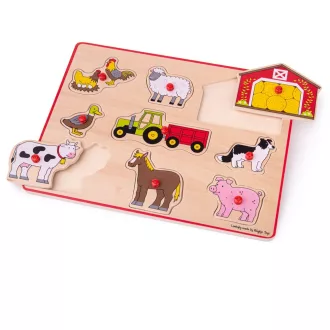 Bigjigs Toys - Formaberakó puzzle gazdaság - JátékManufaktúra
