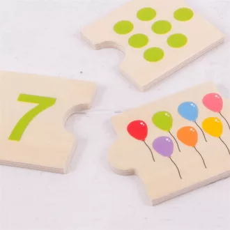 Bigjigs Toys - Oktatópuzzle, Számolás - JátékManufaktúra