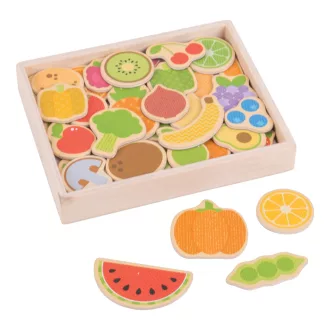 Bigjigs Toys - Mágneses figurák Gyümölcsök és zöldségek - JátékManufaktúra