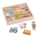 Bigjigs Toys - Mágneses figurák Farm - JátékManufaktúra