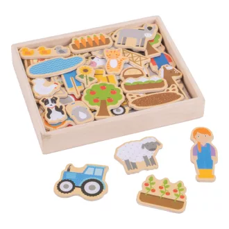 Bigjigs Toys - Mágneses figurák Farm - JátékManufaktúra