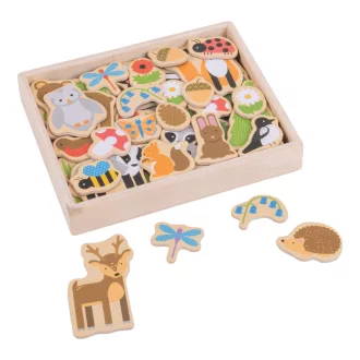 Bigjigs Toys - Mágneses figurák Erdei állatok - JátékManufaktúra