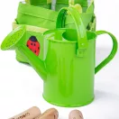 Bigjigs Toys - Zöld kerti szerszámkészlet vászontáskában - JátékManufaktúra