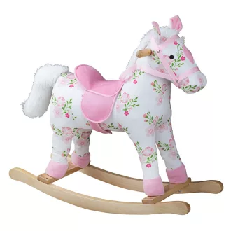 Bigjigs Toys - Fa hintaló virágmintával - JátékManufaktúra