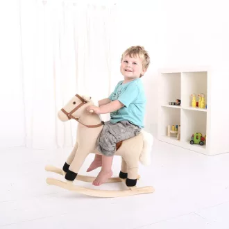 Bigjigs Toys - Fa hintaló (bézs) - JátékManufaktúra