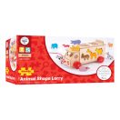 Bigjigs Toys - Fa autó állatokkal - Sérült csomagolás, de a játék természetesen új, hibátlan. Akkor válaszd, ha nem gond Neked a sérült csomagolás. - JátékManufaktúra