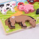 Bigjigs Toys - Formaberakó puzzle Farm - JátékManufaktúra